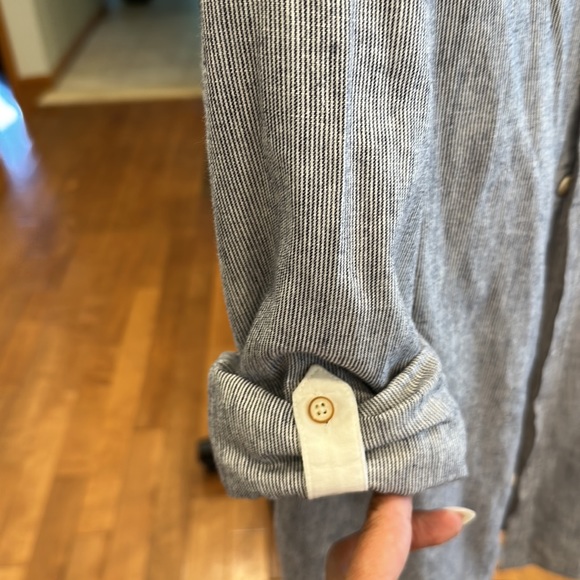 ZARA BOYS BUTTON  DOWN STRIPED SHIRT SZ 11/12 - Picture 2 of 7